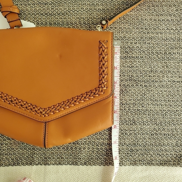 Sandro "Lou MM Curcuma" Cognac Braided Shoulder Bag - Picture 10 of 15